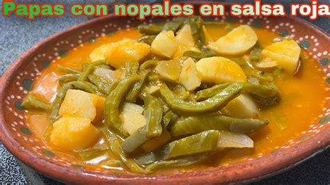 recetas con nopales y papas